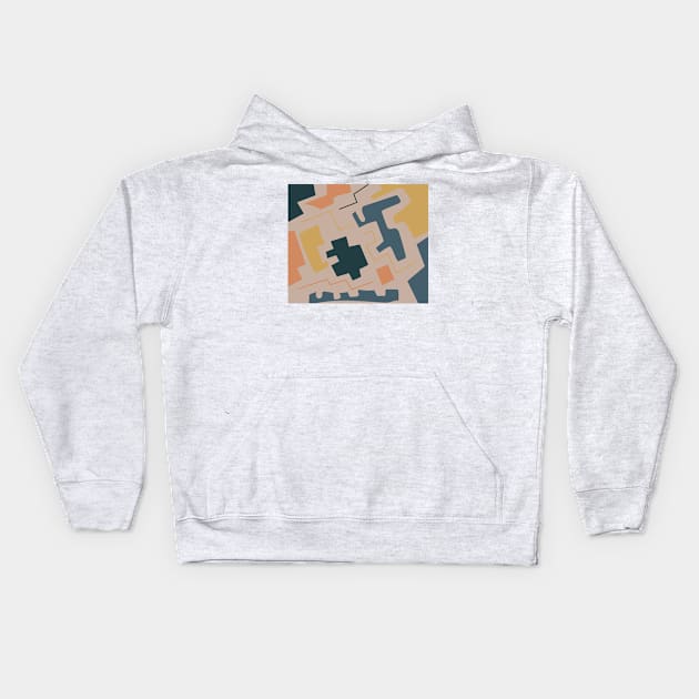 Abstract Geometric Print Kids Hoodie by Colorable